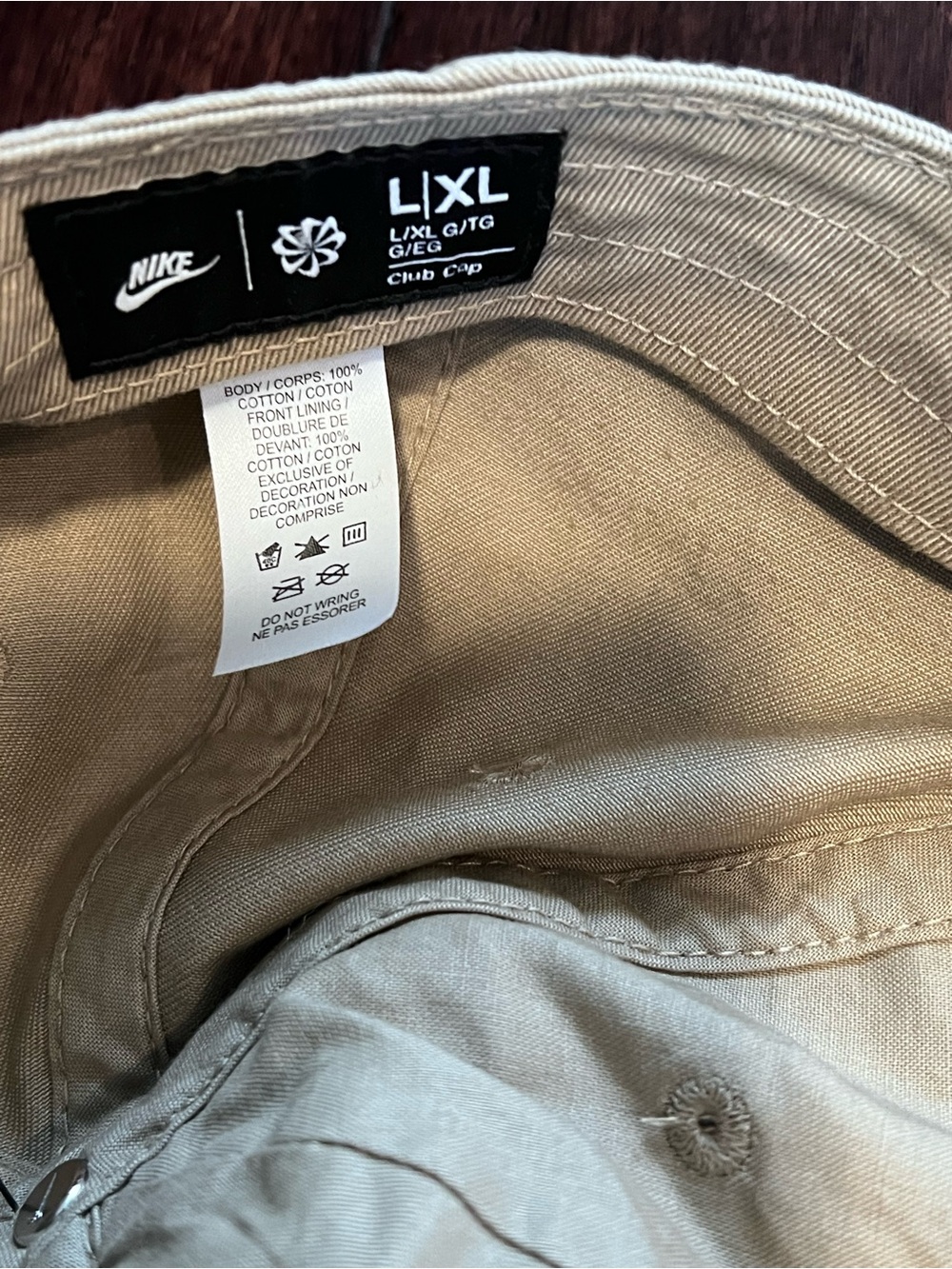 Nike Tan 'Just Do It' Cap - Picture 2 of 3